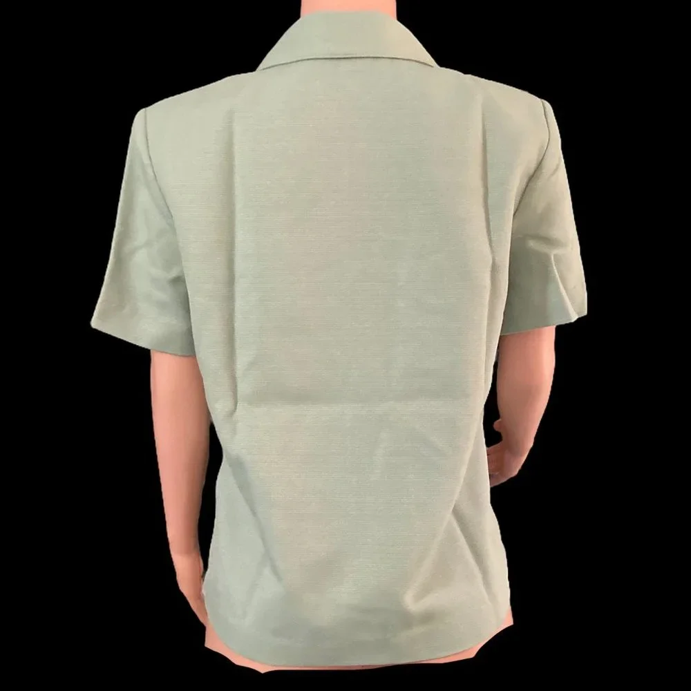 NWT Blair BFA Classics Vintage 90s Blazer Short Sleeve Career Green Size 16